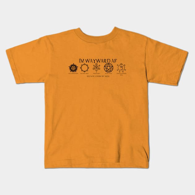 Wayward Signs Kids T-Shirt by GarBear Designs